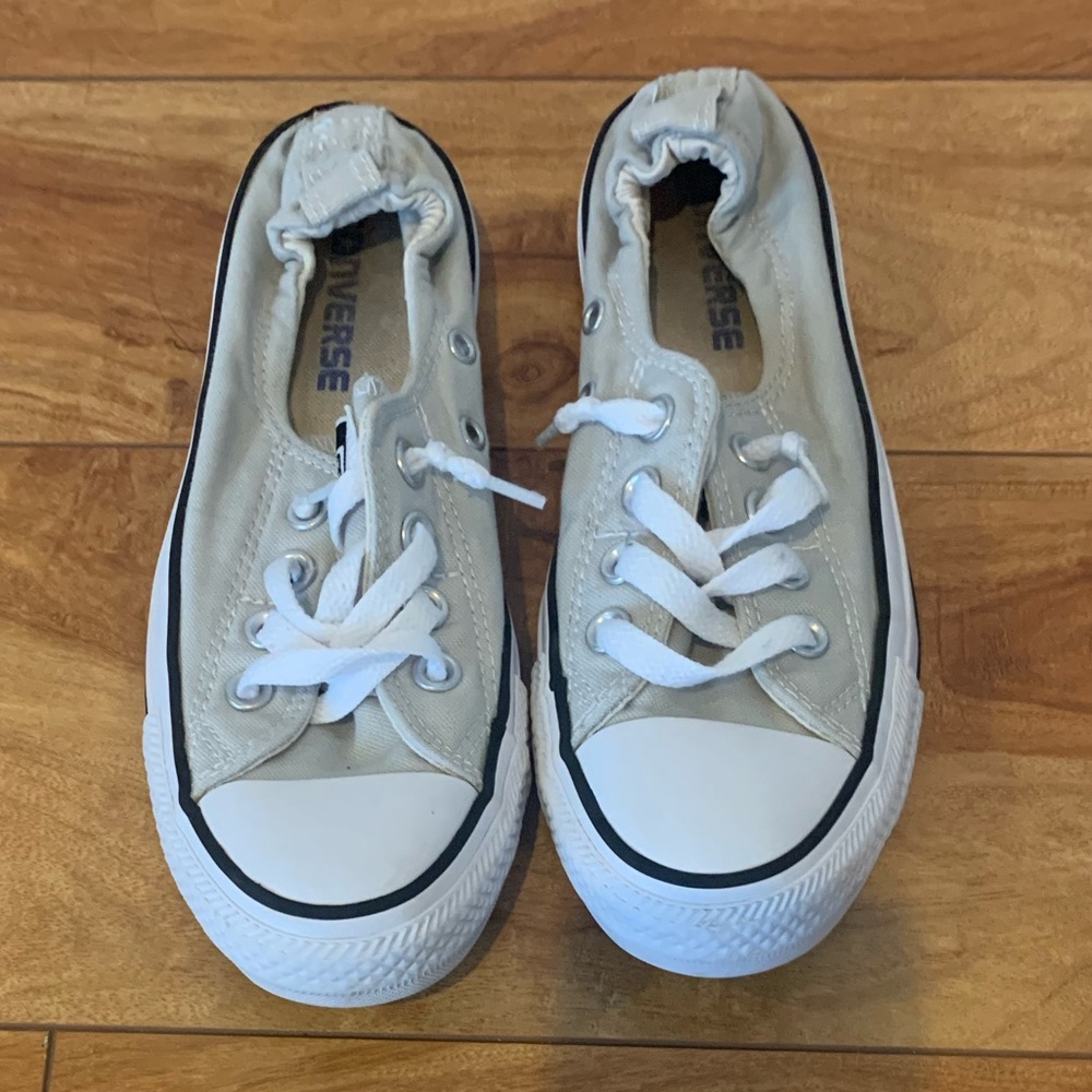 Light Gray Converse Shoes